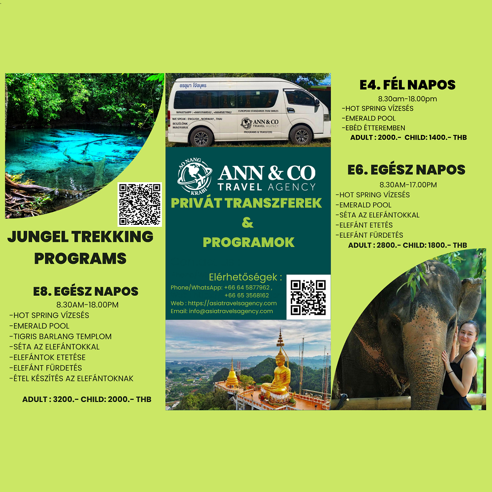 Hot Springs, Emerald Pools & Elephant Experiences in Krabi – Choose Our Jungle Trekking Programs!
